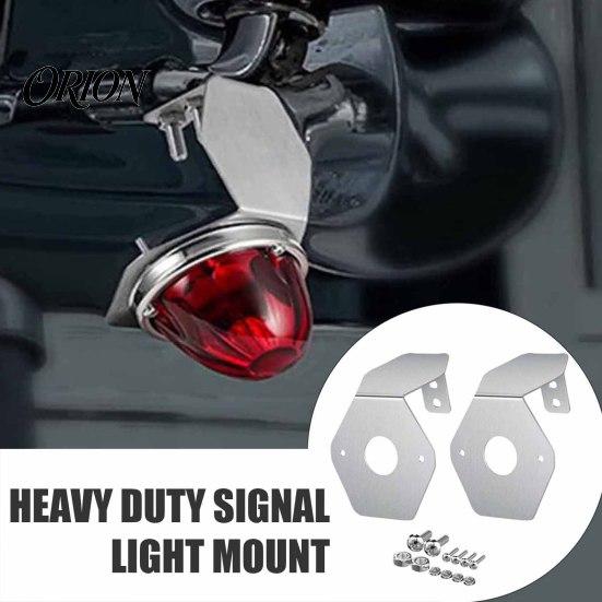 Vehicle Rearview Mirror Bracket 2Pcs Watermelon Light Brackets for Partsam, 304 Stainless Steel Turn Signal Weather Resistant Lamp Support Angled