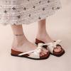 2025 New Women Slippers Summer Wedges Heel Retro Slippers Female Outdoor Vacation Beach Shoes Bowknot Fashion Casual Shoes