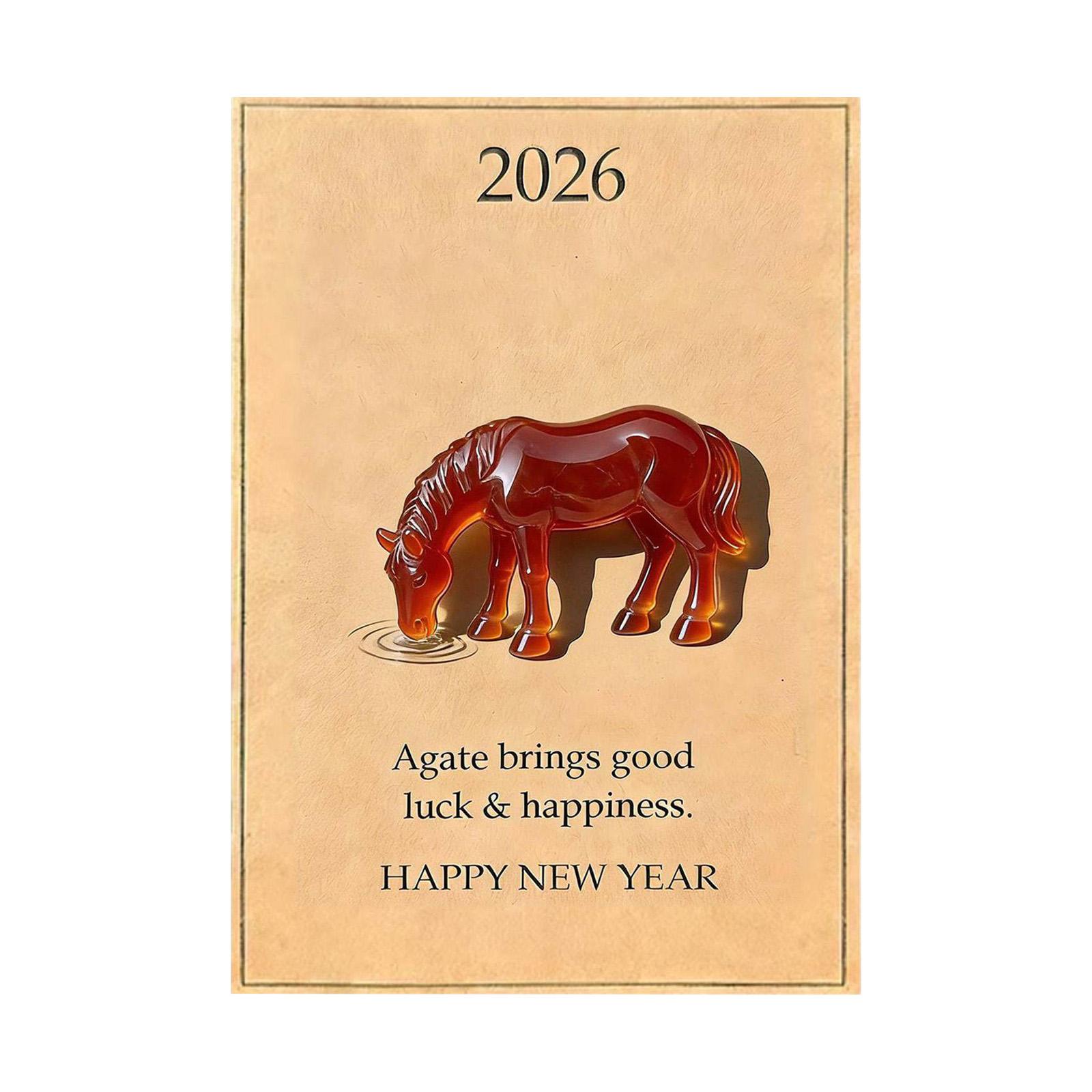 

A 2D Pocket-shaped Horse, Symbolizing Strength And A New Beginning (2026), Comes With A Card And Is A Decorative Gift. One Size