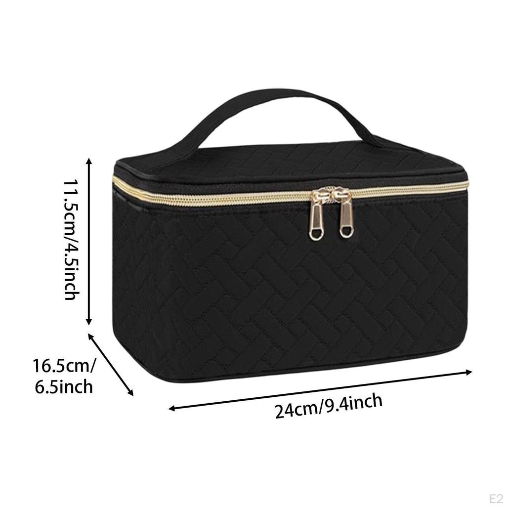 Travel Makeup Bag Cosmetic Elegant Anti Scratch with Zipper Handbag Carrying Case for Nail