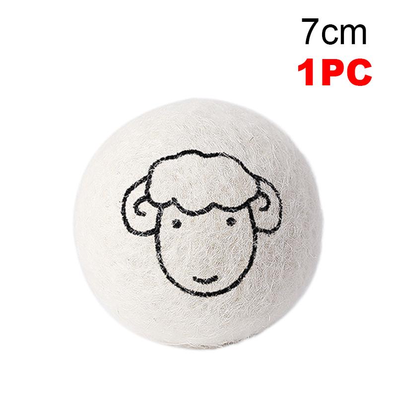 6pcs Reusable Wool Dryer Balls Home Washing Fleece Drying Laundry Ball Clothes Softener Washing Machine Accessories 3/4/5/6/7cm