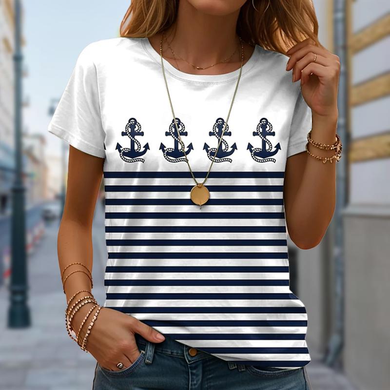 

Женская летняя футболка Универсальная Ретро Мода Футболки с коротким рукавом Повседневные Принтованные Топы 8XL белый