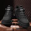 High-top Men's Shoes Leather Martin Boots Men's Autumn and Winter 2024 New Tooling Locomotive Shoes Men's Rotating Button Trendy Shoes