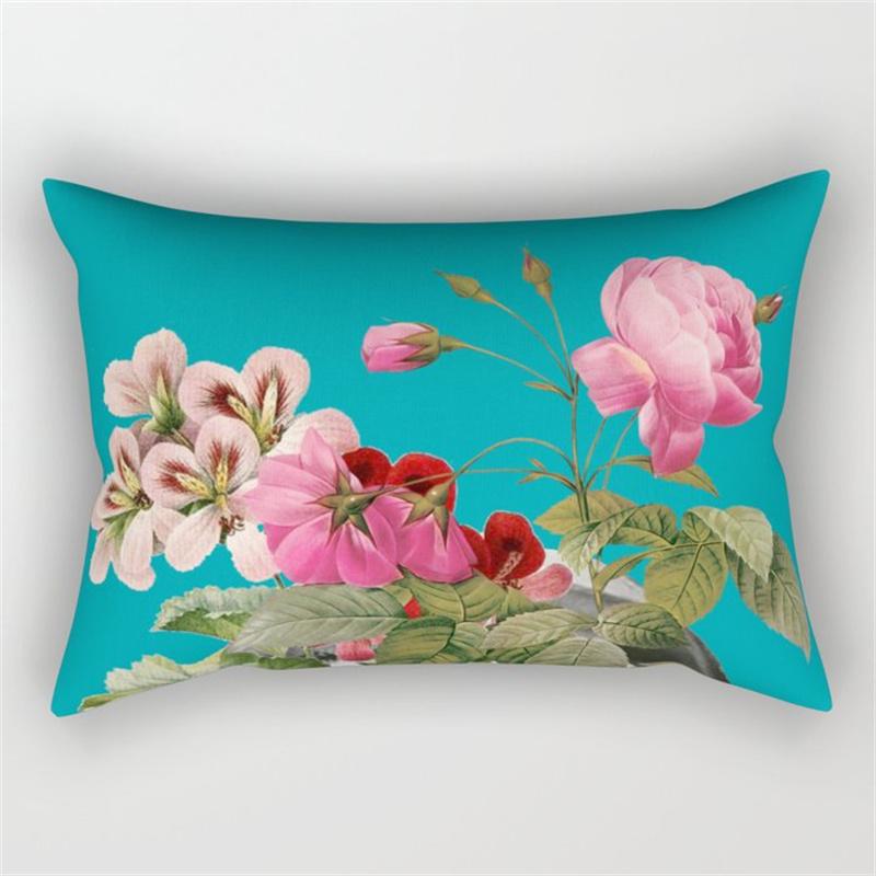 30x50cm Green Tropical Leaves Plant Pillowcase Cactus Flower Polyester Cushion Cover Ins Natural Landscape Pillowslip Home Decor