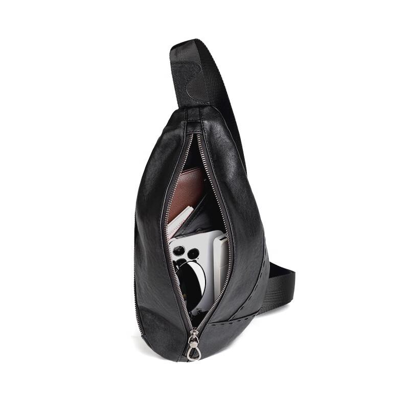 SCHWARZETIENNE Men's Genuine Leather Crossbody Shoulder Bag