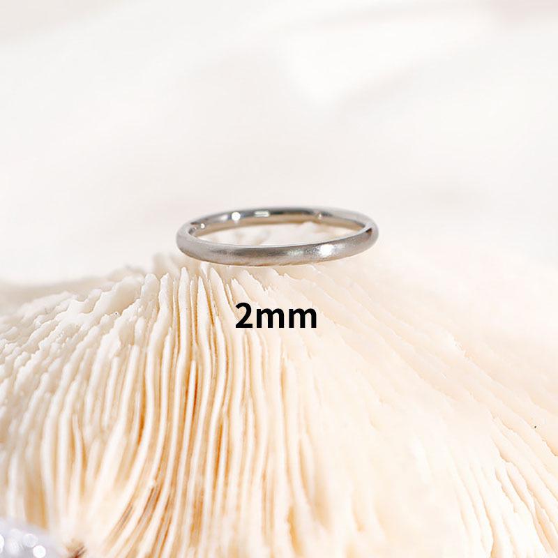 Brushed Titanium Steel Women's Ring with 18K Gold Accents - Modern Cold Style for Couples