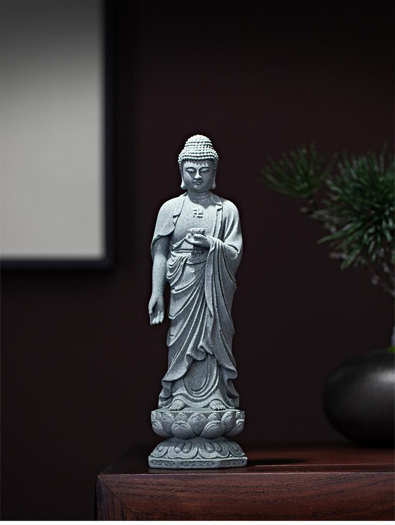 Piaskowiec Tathagata Guanyin rzeźby i figurki Chińskie figury buddyjskie Dekoracja stołu w domu salonie biurze feng shui