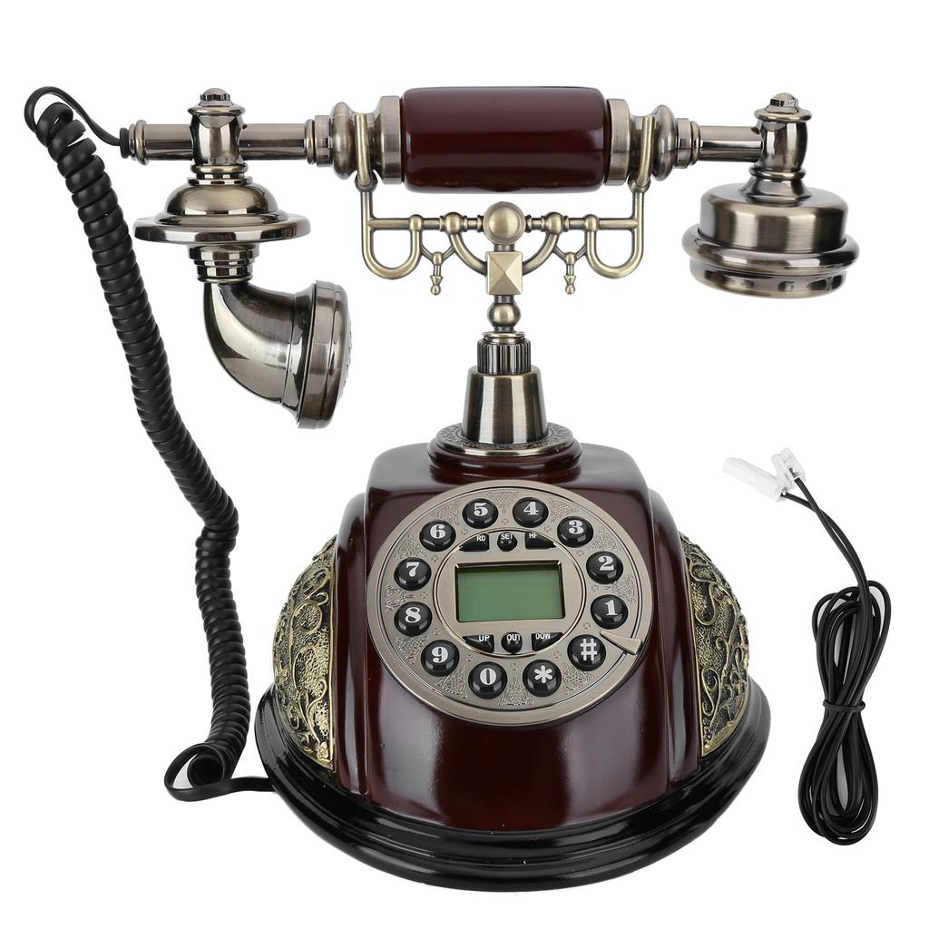 CTN8028 Vintage Desk Telephone Multifunction ABS Landline Phone with ReDial Flash