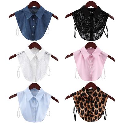 Klassischer Damen Baumwoll-Spitzen-Falscher Kragen Vintage Abnehmbares Kleiderzubehör Revers Bluse Top Hemdkragen Falscher Kragen DropShip