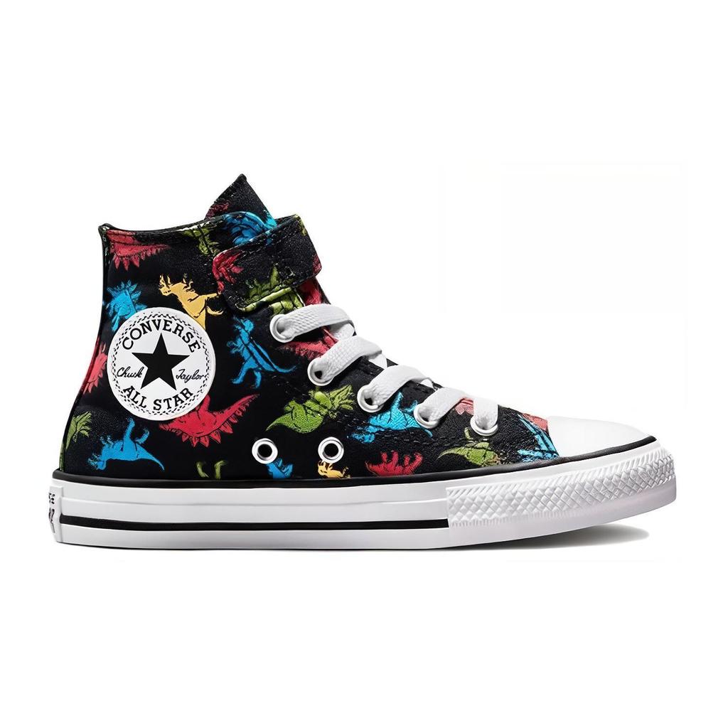 Converse Chuck Taylor All Star Shock Absorbing Durable High Top Canvas Shoes Kids Sneakers Black Green A01666C