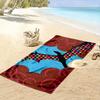 Colorful spotted dragon soaring Print beach towel, quick drying, suitable for travel, outdoor sports, jogging, the beach and swimming, gift