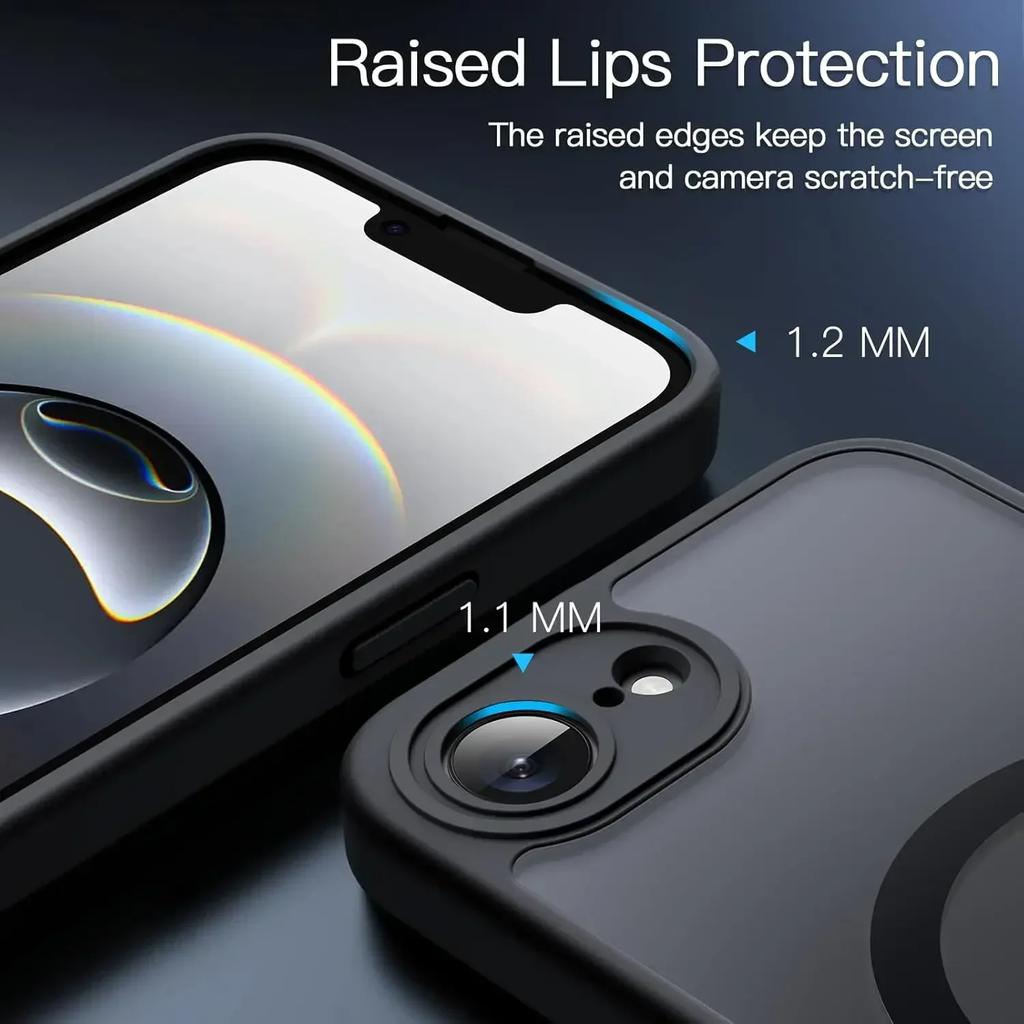 Matný Průhledný Kryt pro Magsafe pro iPhone 16E Magnetické Bezdrátové Nabíjení Nárazuvzdorný Kryt pro iphone 16 15 14 13 Pro Max Plus Coque