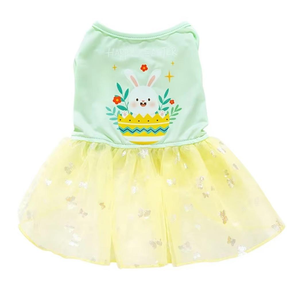 

Моющаяся юбка для собаки-кролика, милая кошачья сетчатая юбка, практичная пасхальная юбка для питомца, товары для питомцев S зелёный