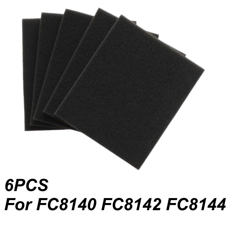 6 Stück 132x112x10mm Schwammwatte Ersatzfilter für FC8140 FC8142 FC8144 FC8148 Staubsauger
