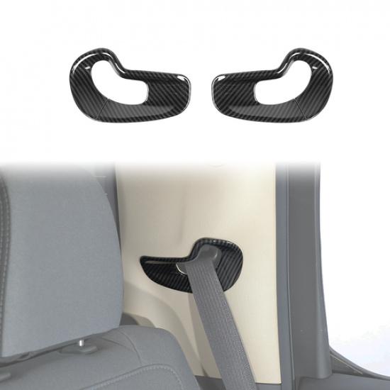 Interior Seat Belt Buckle Cover Trim Frame For Dodge RAM 1500 2018+ Carbon Fiber