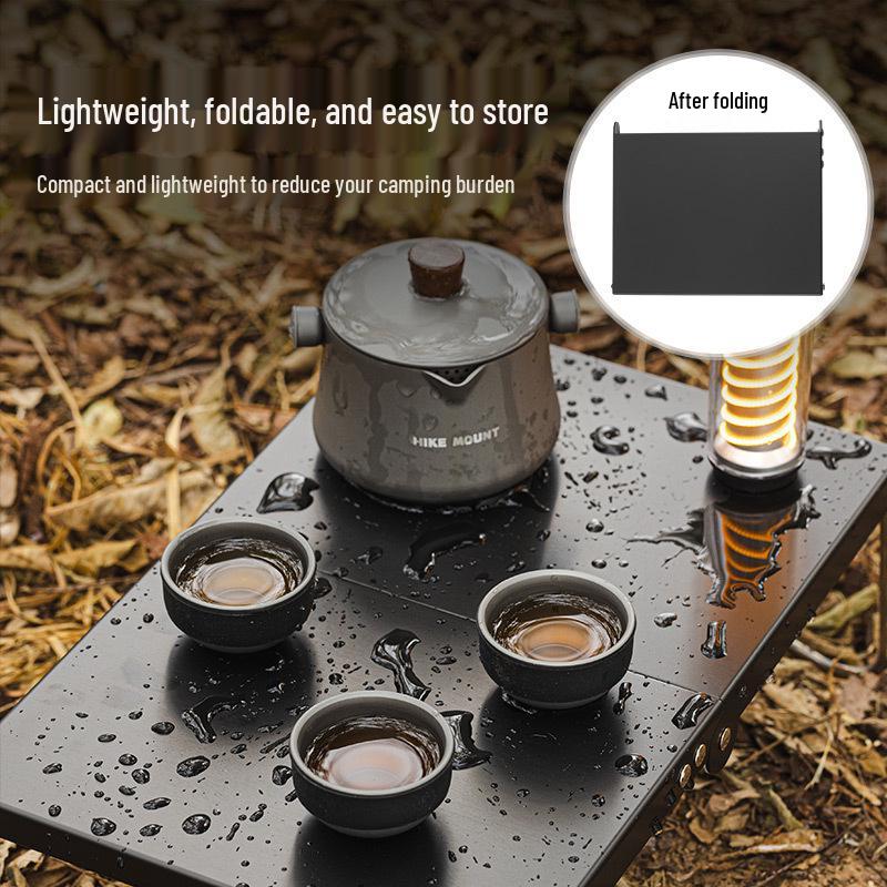 Ultra-Light Aluminum Folding Camping Table: Portable, Compact, Perfect for BBQs and Outdoor Leisure.