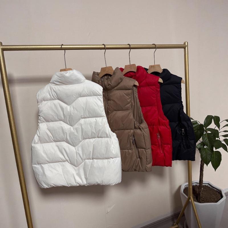 Down Jacket Vest Women's New Single-breasted Outer Wear Stand-up Collar Down Vest Sleeveless