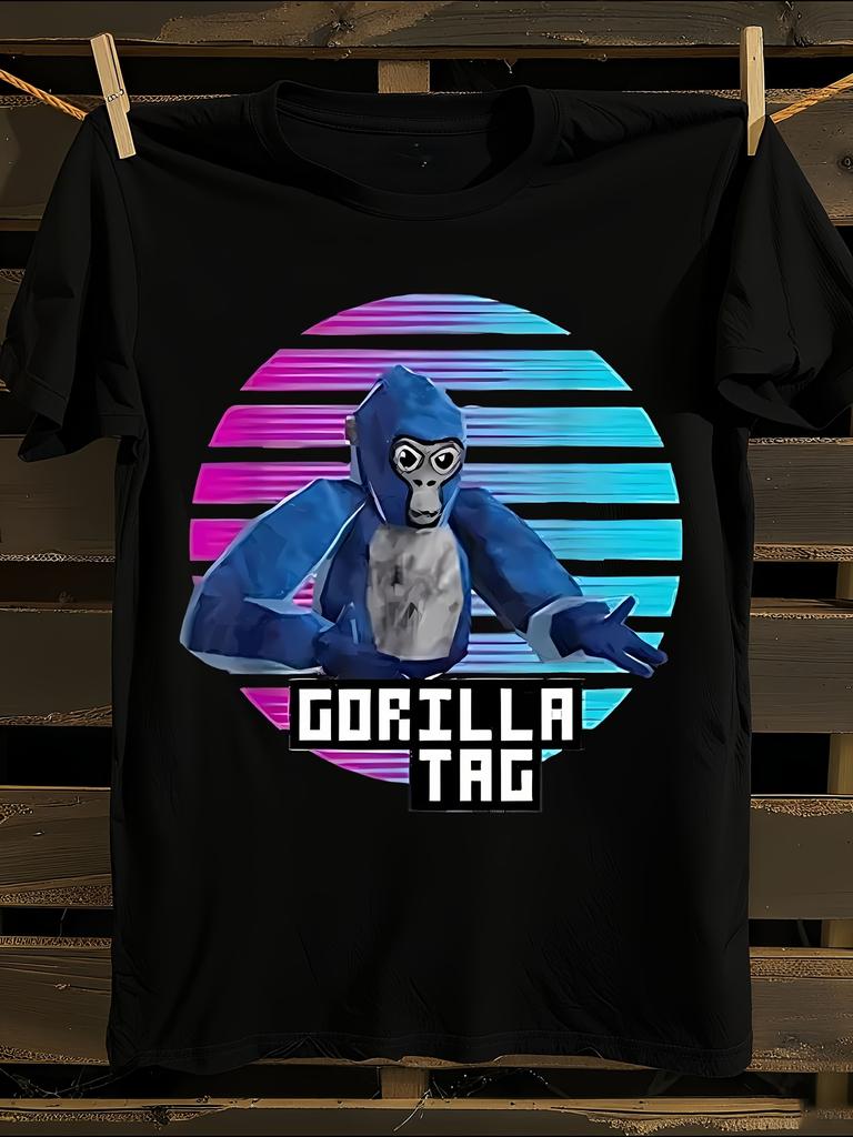 Funny Retro Gorilla Tag VR Gamer Graphic Tshirt