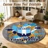 Round Rug Custom NameLazio FC Pattern Non Slip Carpet Home Floor Decor