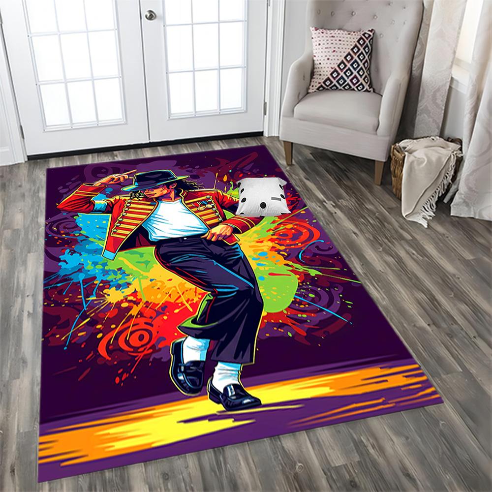 King Of Pop Legend Rug for Living Rooms, Bedrooms, Home Décor, and As Gifts.