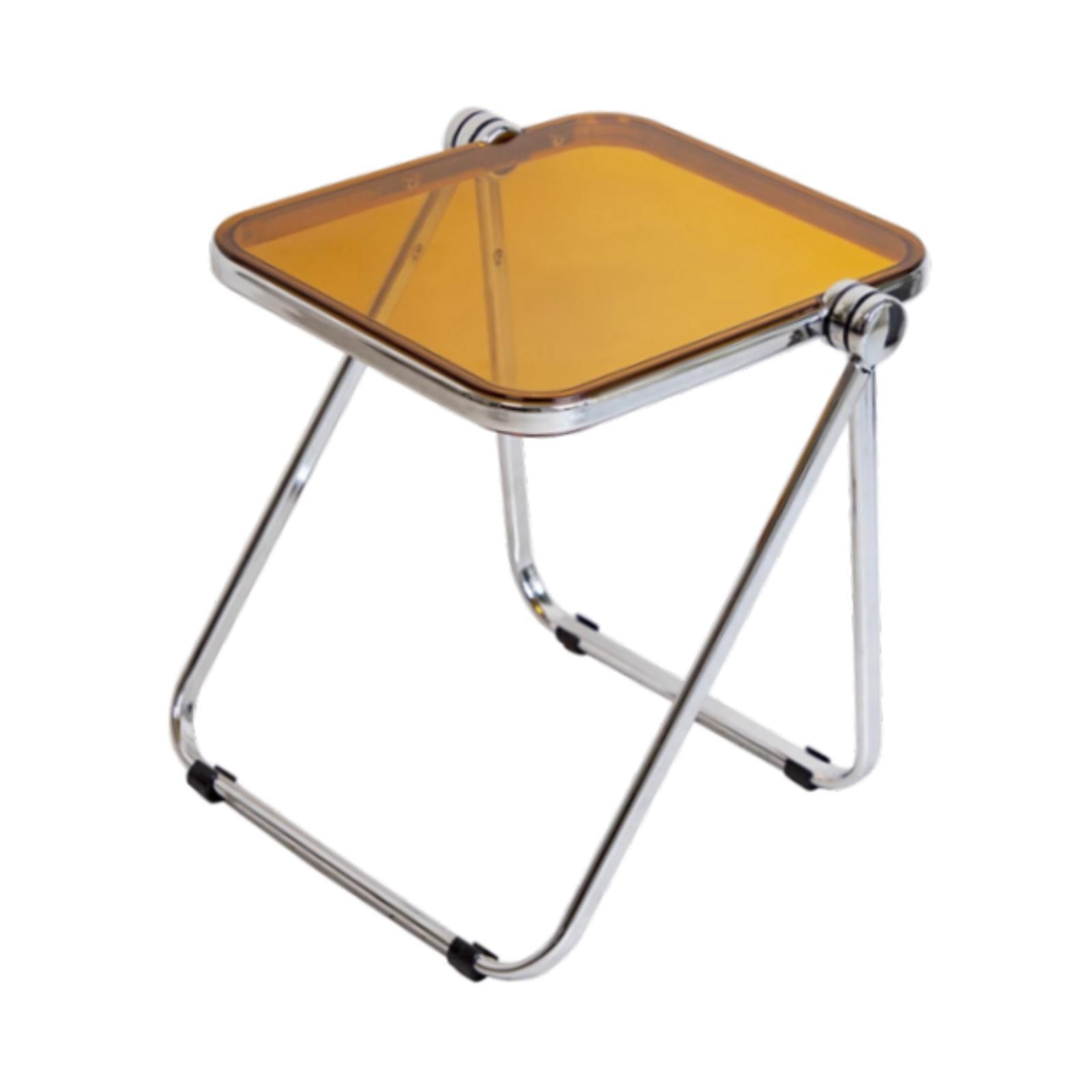 Складной акриловый столик-поднос Многоцелевой Экономия места Крошечный приставной столик Обеденный столик-поднос для дома Общежития Квартиры Офиса Спальни