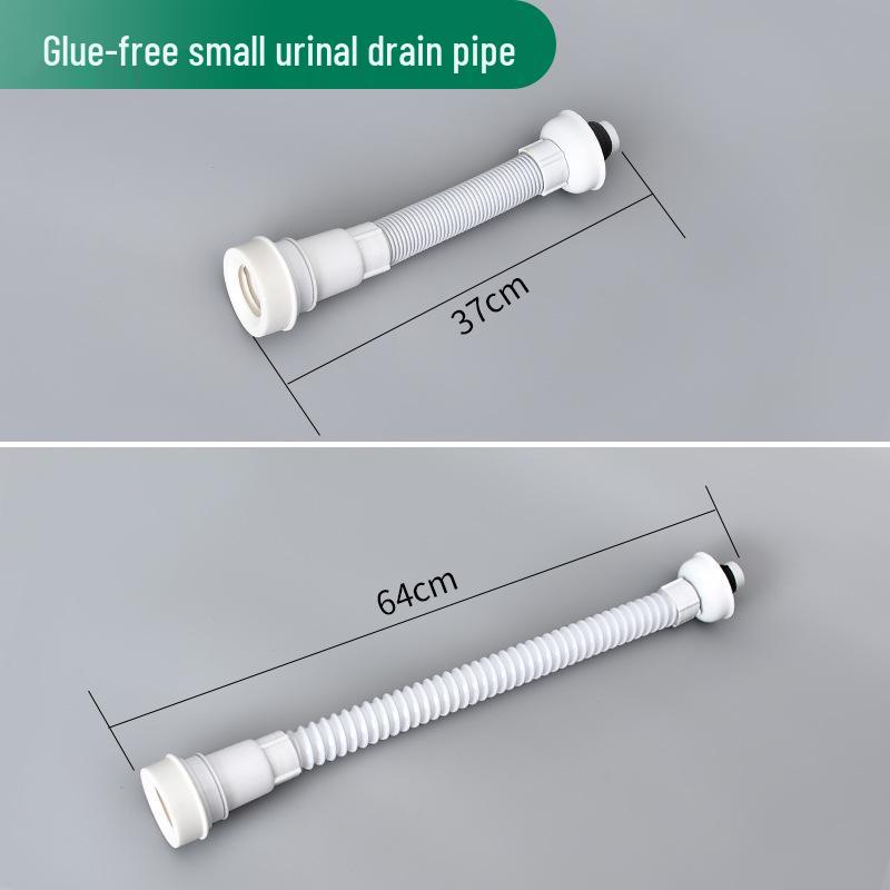 Odor-Proof Small Urinal S-Bend Drain Pipe with Rubber Head - Wall-Mounted for Bathroom