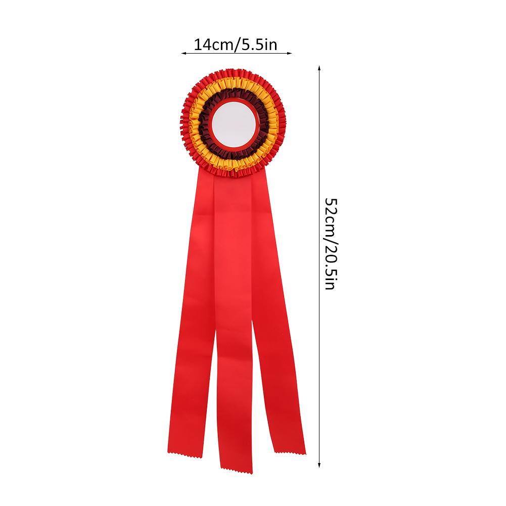 Second Place Rosette Ribbon Badge Exquisite Small Medal Award