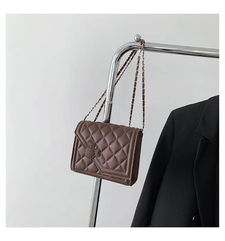 

2024 весна нова проста модна жіноча сумка через плече, сумка-месенджер, повсякденна модна маленька квадратна сумка, проста повсякденна сумка для поїздок на роботу темно-коричневого кольору