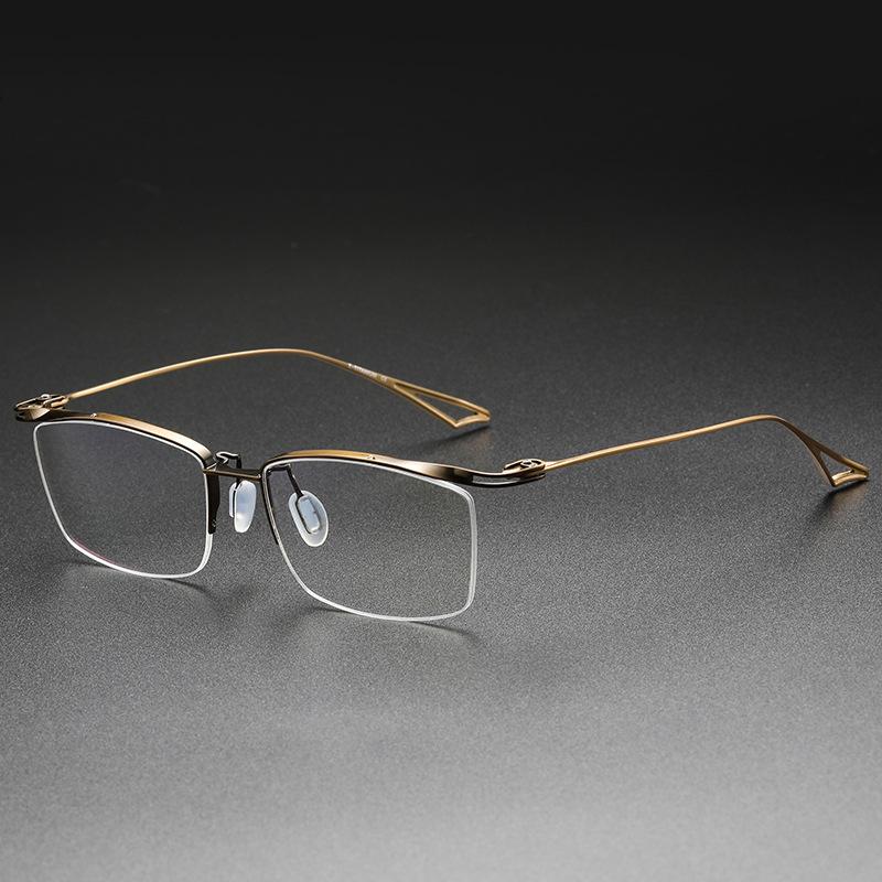 Latest Designer Style Super Fashion Half-rim Titanium Eyewear Optical Frames for Unisex Ready