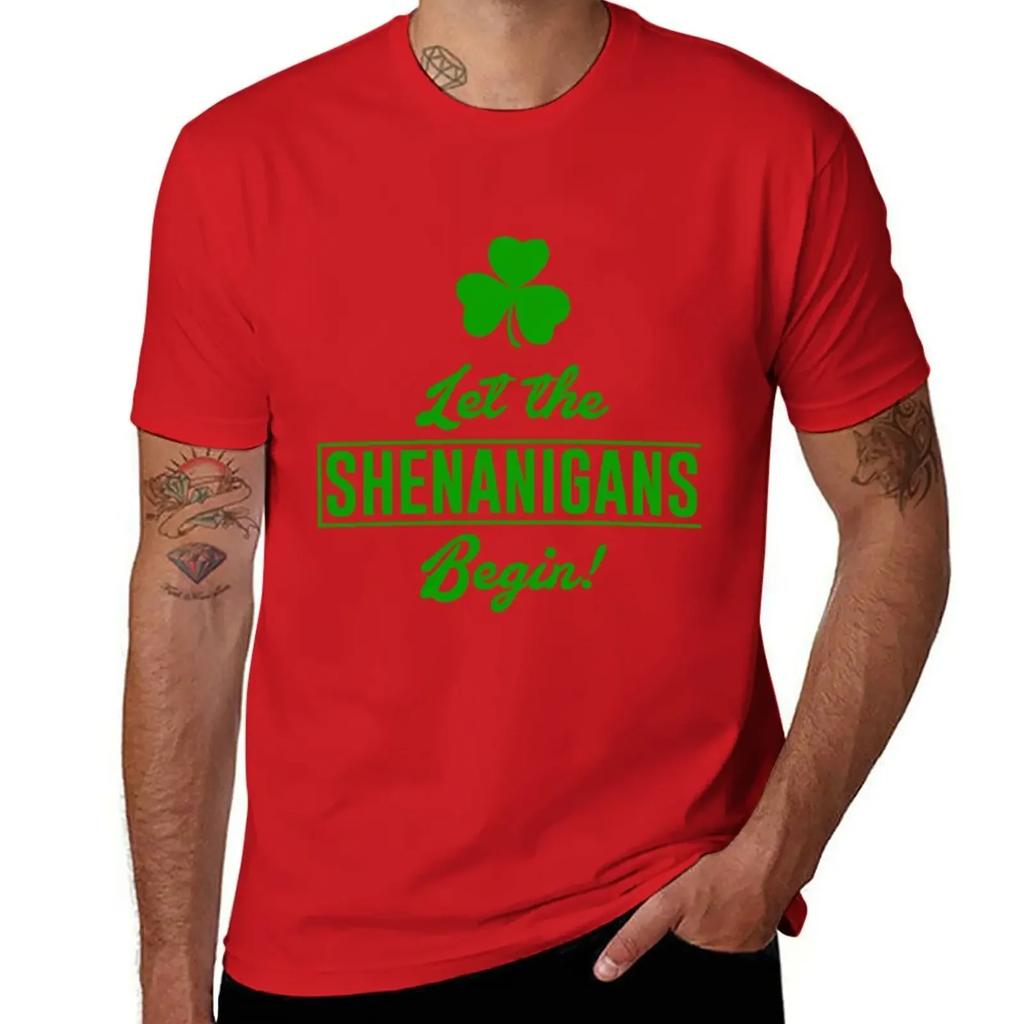 Let The Shenanigans Begin T-Shirt blacks boys animal print t shirts for men pack