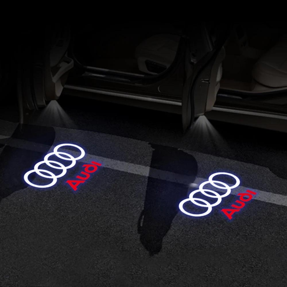 For Audi C6 For Audi A4 A3 8V 8P 8L A6 C5 C6 C7 A5 A7 Q3 Q5 Q7 S3 S4 S6 RS Sline Quattro Car HD Projector Lamp LED Auto Door Welcome Light