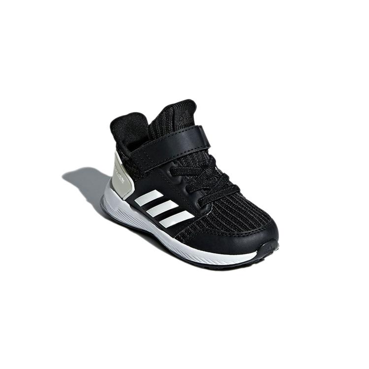 Adidas Run Knit I Abrasion Resistant Low top Toddler Shoes Black White Infant And Toddler AH2611
