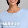 Summer Breathable Round Neck Loose Cotton T-shirt Women's Sunscreen Outdoor Running Fitness Short-sleeved T-shirt Solid Color Yoga Clothes