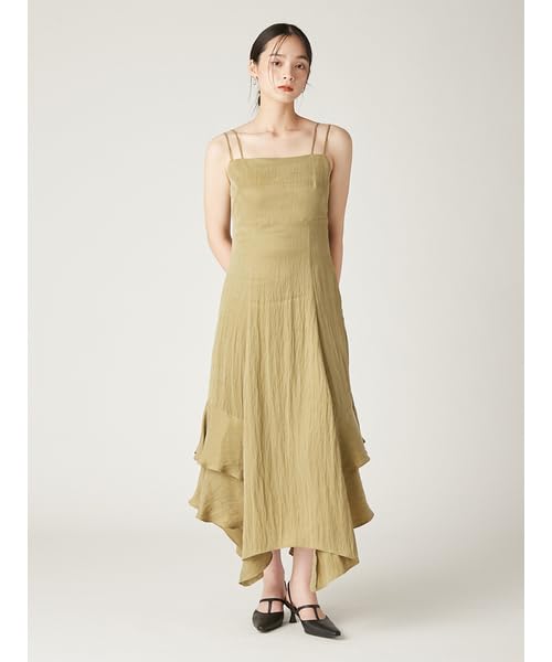 FRAY Asymmetric Hem Camisole Dress FWFO252038 Green I.D. Women's