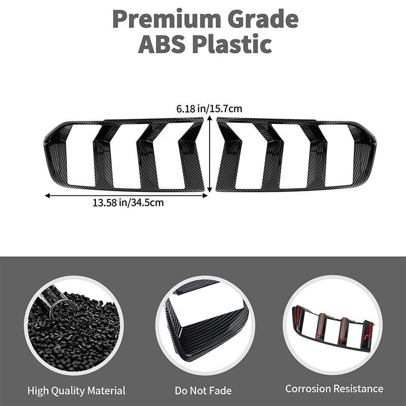 Huse decorative pentru lămpi spate auto, decorațiuni ABS pentru Ford Mustang 2024 Up, accesorii exterioare, fibră de carbon neagră