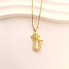 Crown 26 English Letter Necklace Women'S Simple Trend Versatile Micro-Inlaid Zircon Pendant Accessories