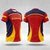 Maglietta da calcio estiva Spagna Top Stampa Maglia da calcio Uomo Maglietta casual traspirante Uomo Donna Maniche corte Top