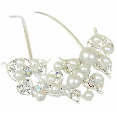 Miaomyao Hairpin Drumstick Hair Ornament Japanese Style Tomesode Pearl Bijou U Comb Elegant Flower Silver Hair Accessory [Miaomyao]