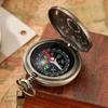 Vintage Flip Compass Pocket Watch Design Outdoor Hiking Navigation Gift Retro Portable Compass Survival Tool
