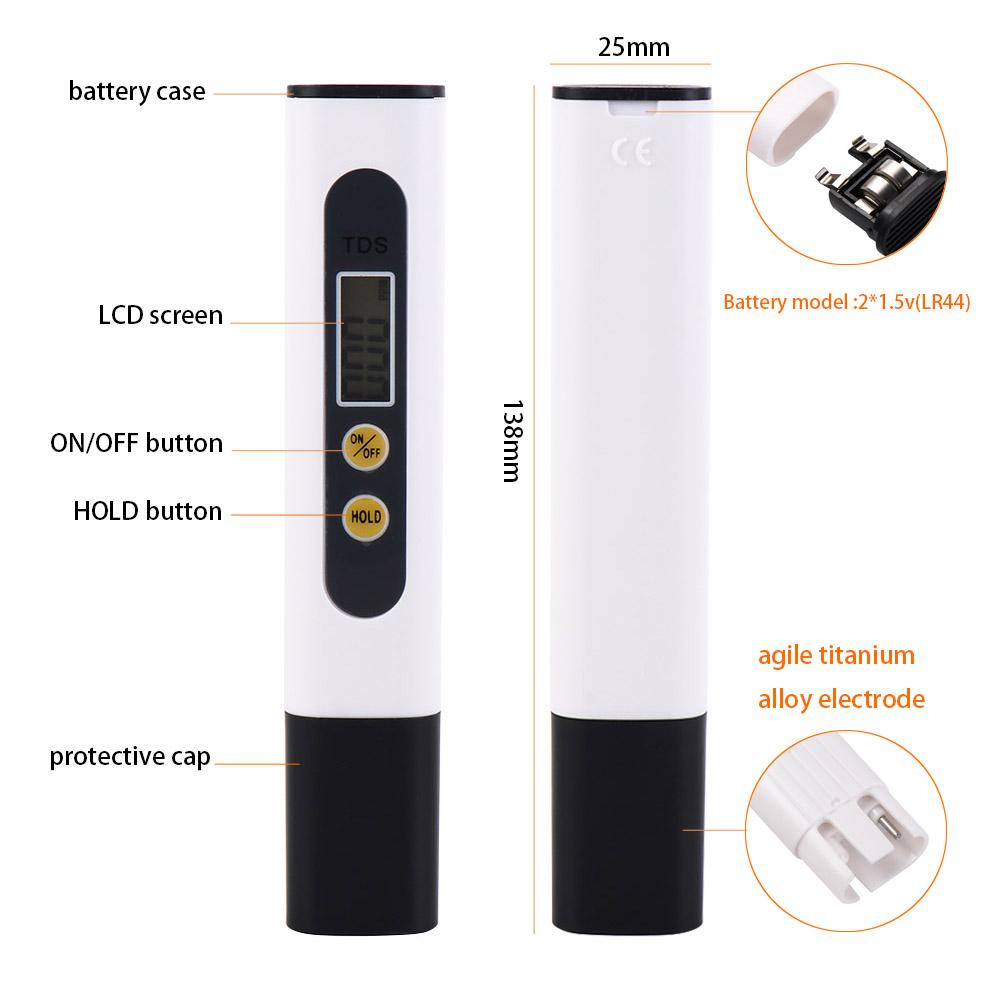 Handheld Water Purity Meter Digital EC Meter Multifunctional Water Quality Tester  Drinking Water