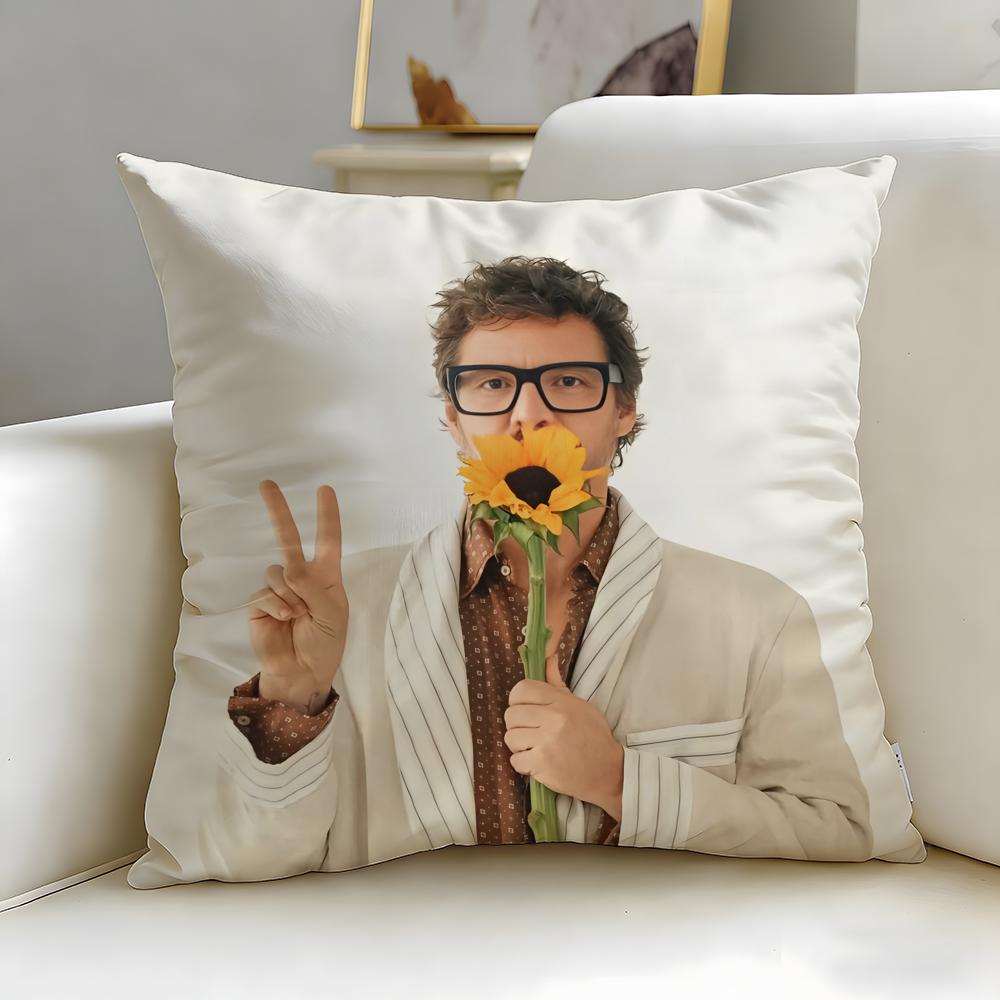Populární herec Pedro Pascal Povlak na polštář Měkký a snadno pratelný Povlak na polštář – Univerzální pro pohovku, postel, cestování a kancelář