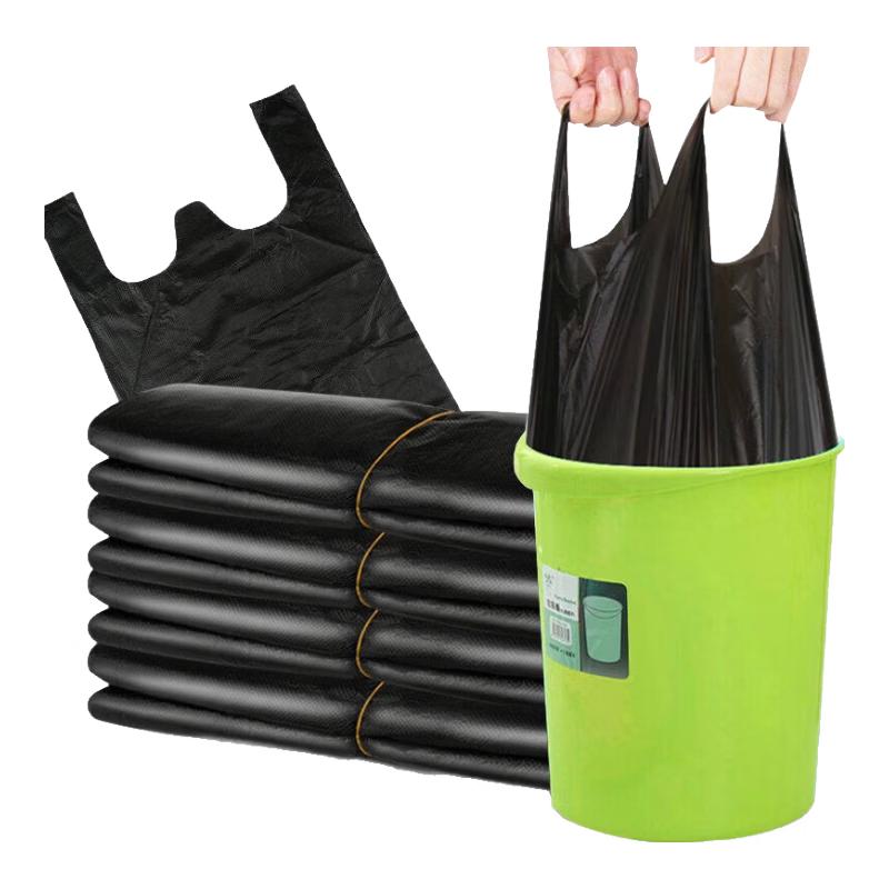 Zhuang Taitai Black Vest-Style Garbage Bags, 100 Count (32x52cm)