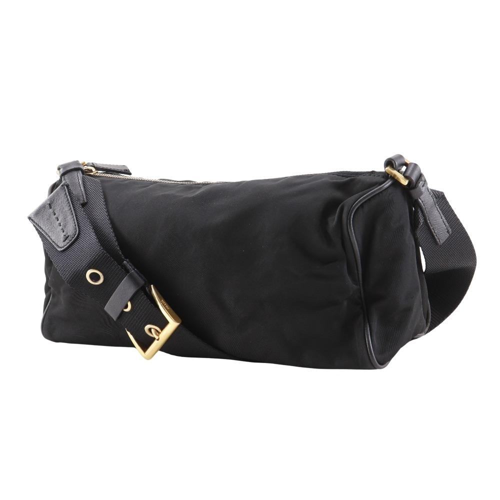 Prada Shoulder Bag Black Nylon Women Used