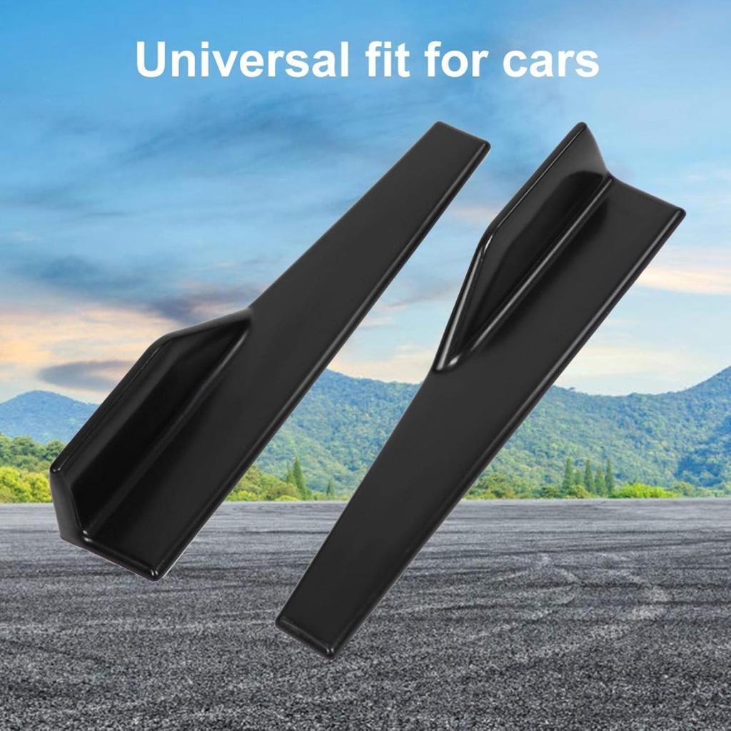 Acouto Universal Car Side Skirt Splitters, 2 pcs Car Universal Glossy Black Side Skirt Rocker Splitter Winglet Canard Diffuser, Decorative