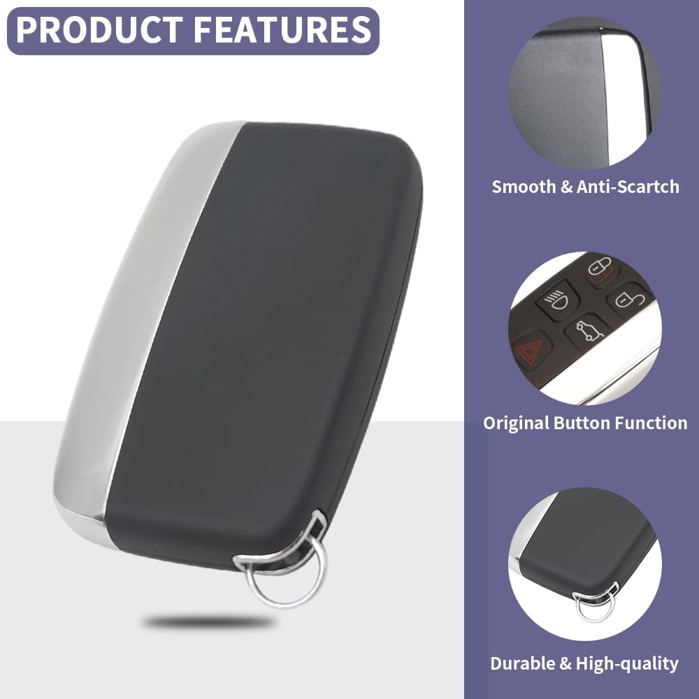 Key Fob Case for Range Rover Evouge Discovery Sport Velar Land Rover LR2 LR4 Jaguar XF XJ XJL XE F-Type F-PACE 2012 2013 2014 2015 2016 2017 2018  5