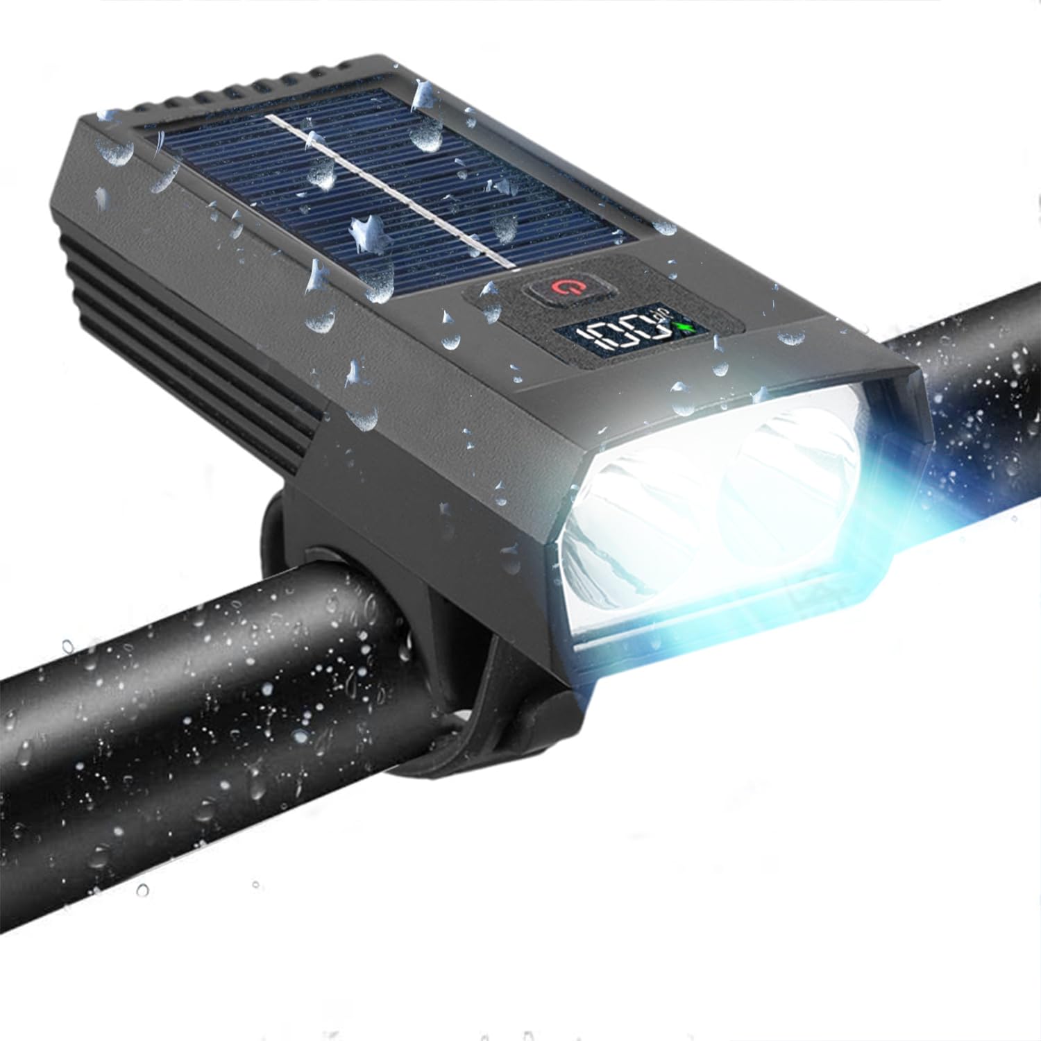 

Шоссейный велосипед PSE LED 3 уровня яркости Сделано в дизайне Работающий на солнечной энергии свет, Водонепроницаемый IPX-5, Сертифицированный, Легкий, Компактный, Перезаряжаемый, Фара, Режимы,