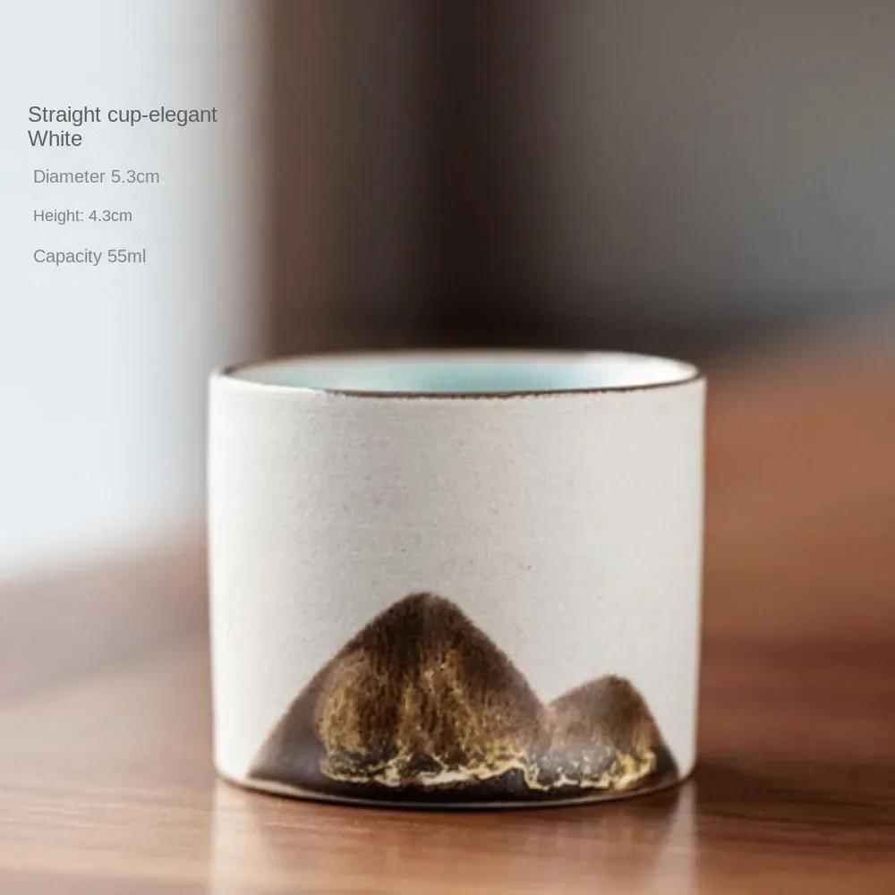 80ml Keramik Retro Kaffeetasse Büro Wasserbecher Filter Teetasse Holzgriff Kaffeetasse Handgefertigte Tee Kaffeetasse Geburtstagsgeschenk
