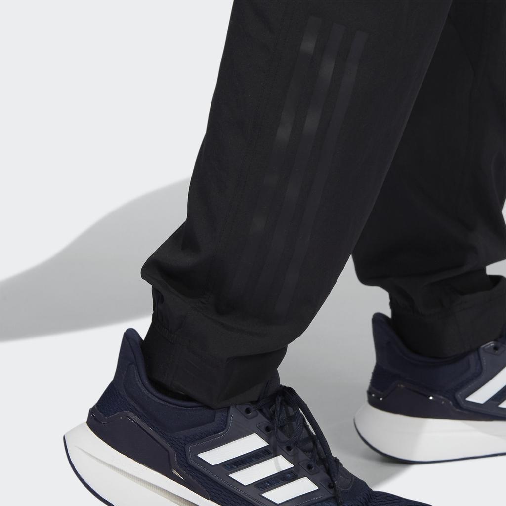 Adidas Solid Stripe Jogger Fitness Pants Men Bottoms Black HF8985