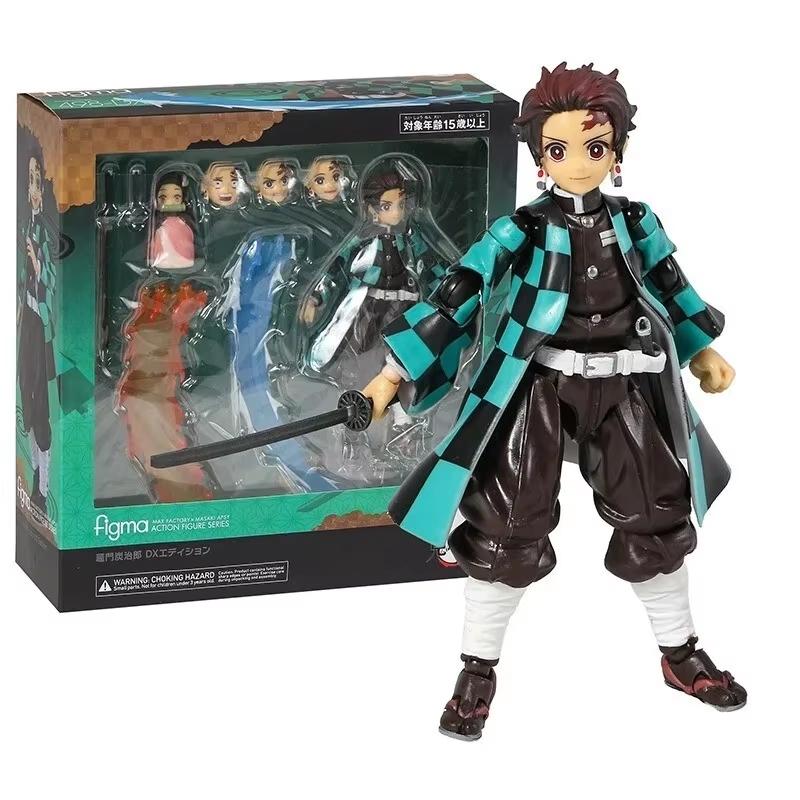 Demon Slayer Figma Tanjirou Nezuko Anime Action Figure Model Kyoujurou Ornament Toys Collection Boys Girls