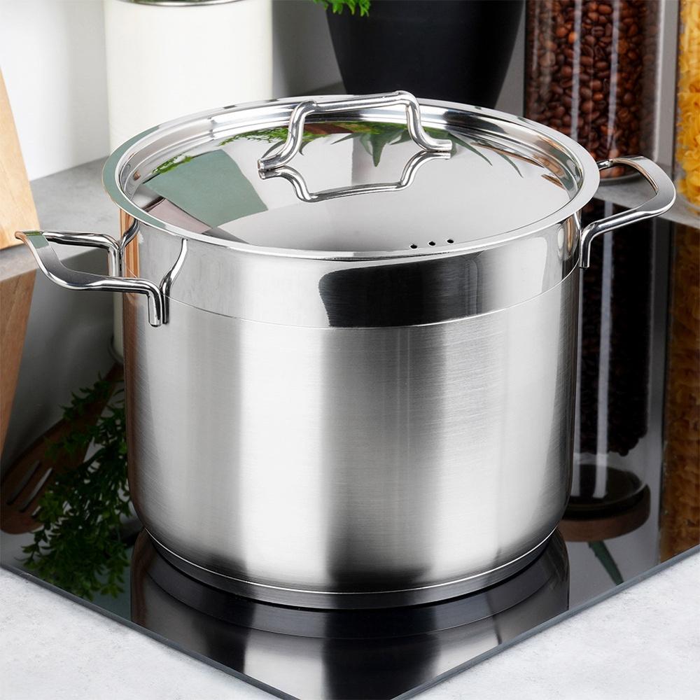 Steel pot with lid ANETT 22 cm, 6.5 l